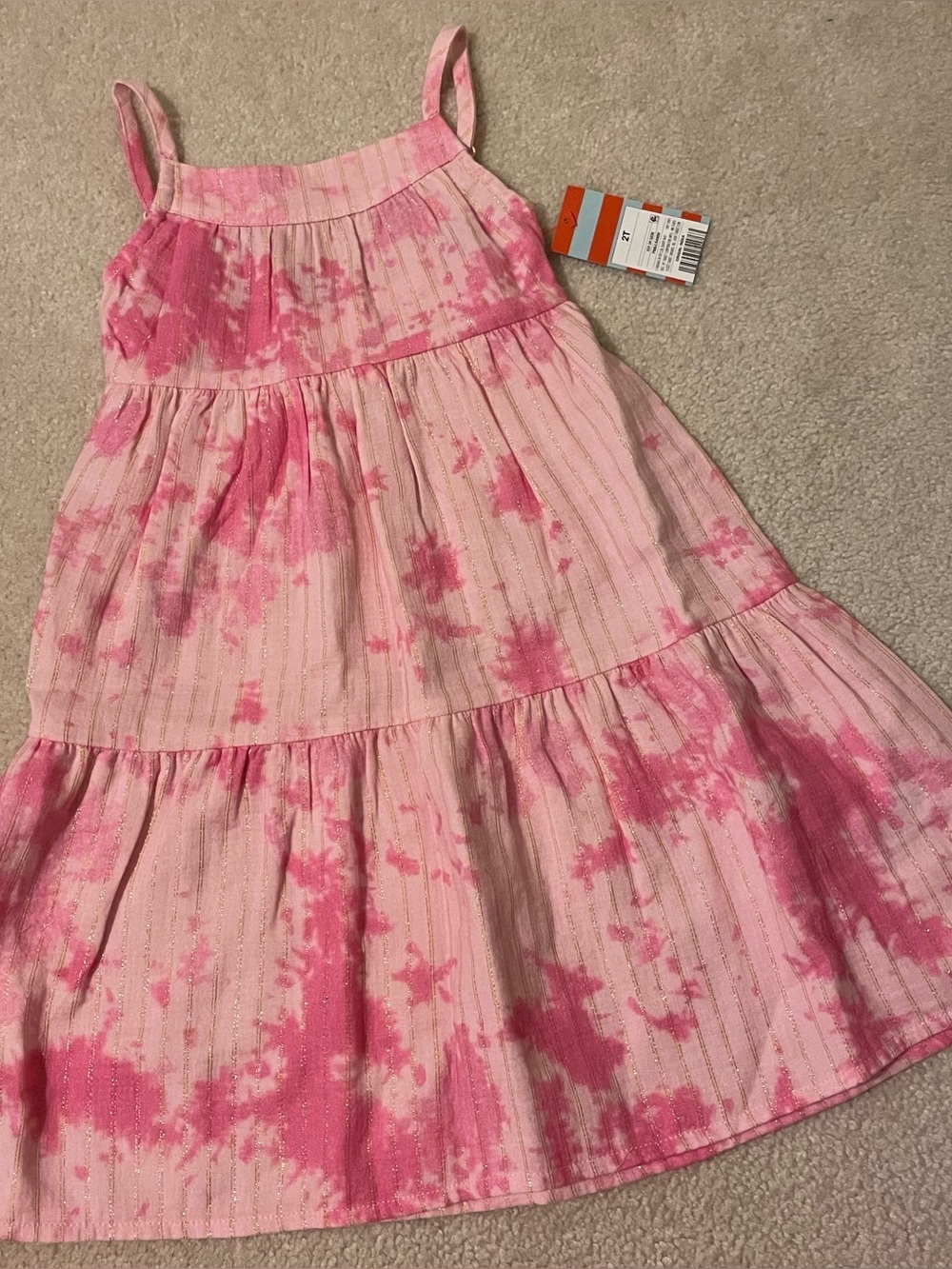 CAT & JACK tie dye dress-2T NWT